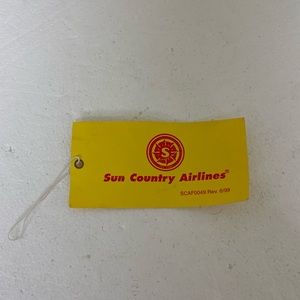 Vintage Sun Country Airlines Paper Luggage Tag
